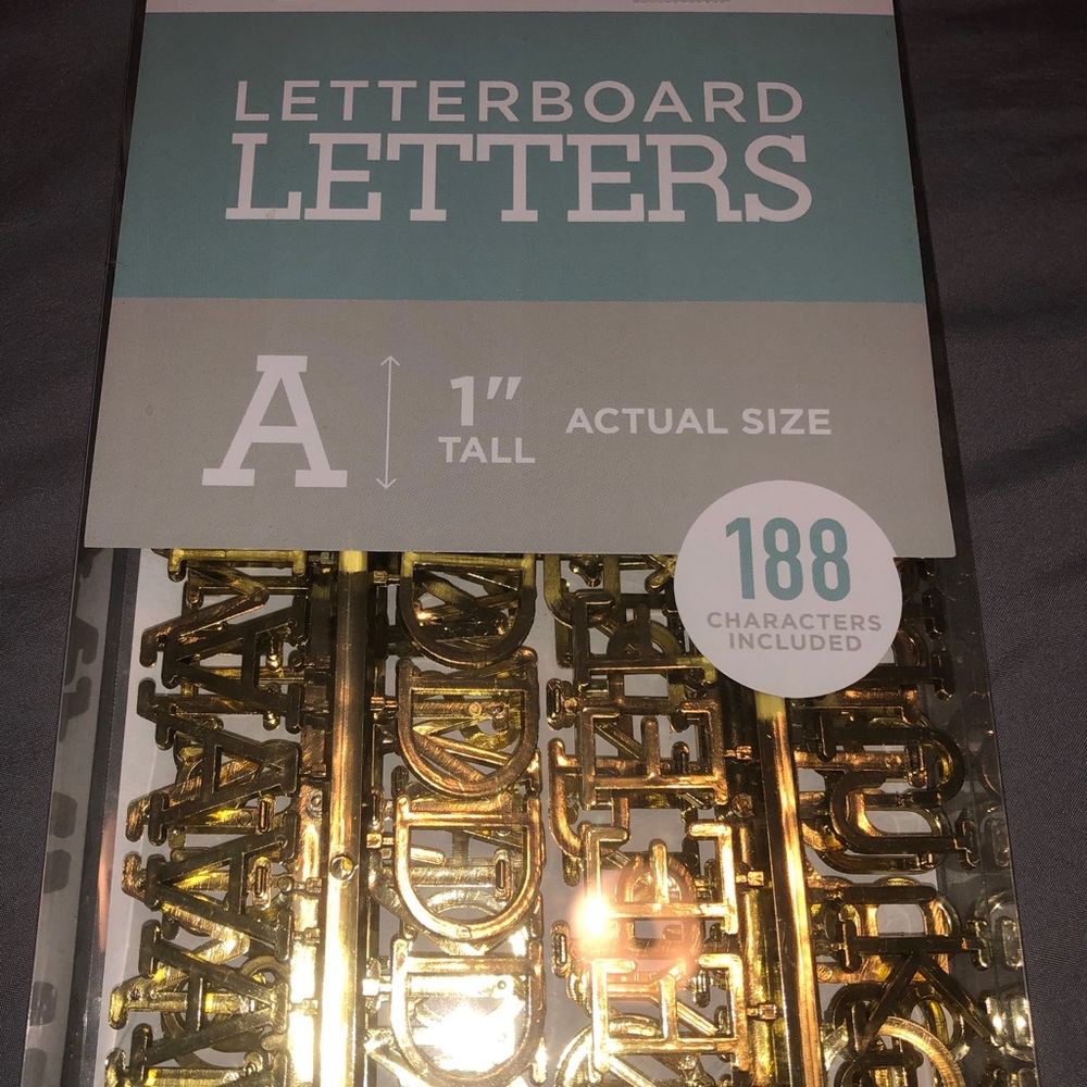 Gold letter board letter